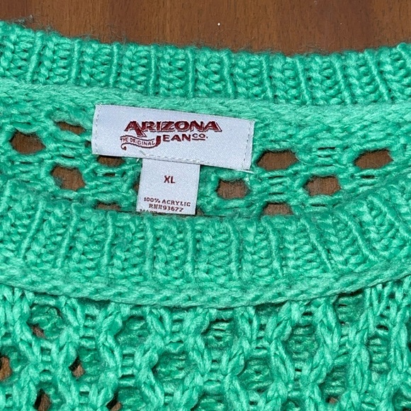 Bright green mesh pop punk sweater - Picture 2 of 2